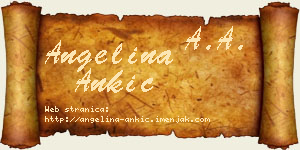 Angelina Ankić vizit kartica